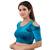Muhenera Velvet Stretchable Round Neck Firozi Blouse