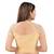 Muhenera Nylon Stretchable Round Neck Gold Blouse