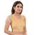 Muhenera Nylon Stretchable Round Neck Gold Blouse