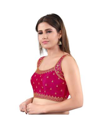 Hot Pink Silk Printed Blouse 3