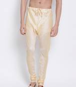 Sanwara Men's Solid Beige Colour Art Silk Payjamas