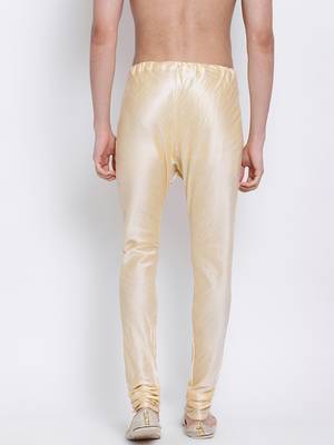 Sanwara Men's Solid Beige Colour Art Silk Payjamas 4