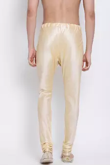 Sanwara Men's Solid Beige Colour Art Silk Payjamas