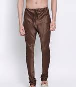 Sanwara Men's Solid Brown Colour Art Silk Payjamas