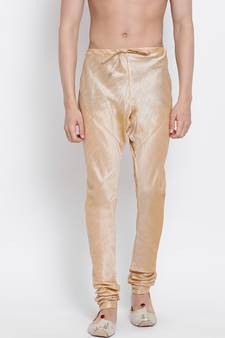 Sanwara Men's Solid Deep Beige Colour Art Silk Payjamas