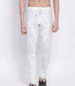 Sanwara Men's Solid Off White Colour Art Silk Payjamas