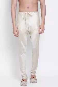 Sanwara Men's Solid Pista Colour Art Silk Payjamas