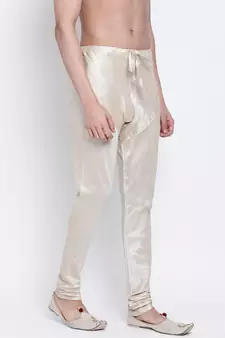 Sanwara Men's Solid Pista Colour Art Silk Payjamas