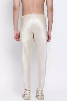 Sanwara Men's Solid Pista Colour Art Silk Payjamas