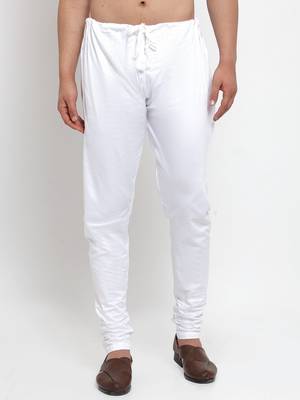 Sanwara Men's Solid White Colour Cotton Churidar 1