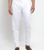 Sanwara Men's Solid White Colour Cotton Churidar