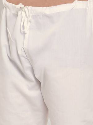 Sanwara Men's Solid Off White Colour Cotton Payjamas 6