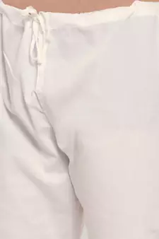Sanwara Men's Solid Off White Colour Cotton Payjamas