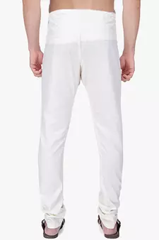 White Cotton Plain Men's Churidar