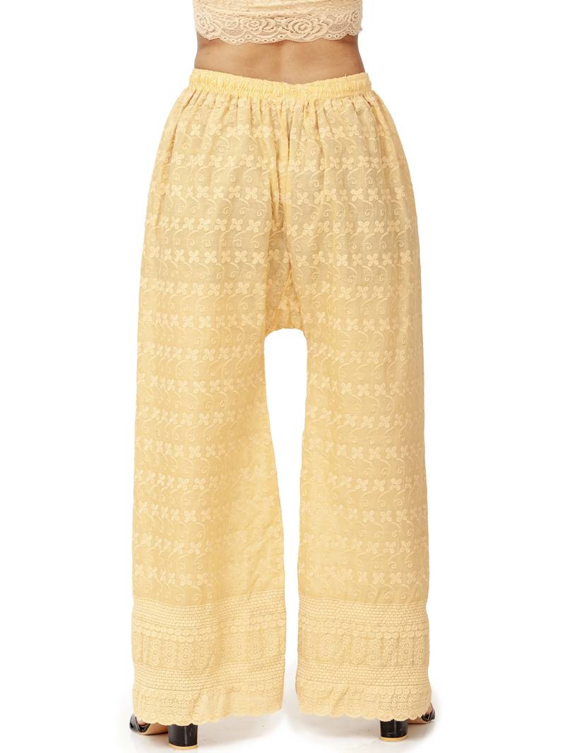 ETHNIC GIRLS Women's Full Chicken Relaxed Beige Skin Free Size Palazzo Pant