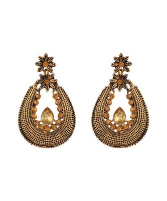 Styylo Fashion Gold Plated Designer Hoop Earring for Women And Girls-Onesize-Gold 2