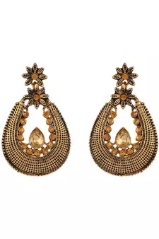 Styylo Fashion Gold Plated Designer Hoop Earring for Women And Girls-Onesize-Gold