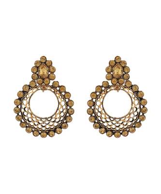 Styylo Fashion Gold Plated Designer Hoop Earring for Women And Girls-Onesize-Gold 2