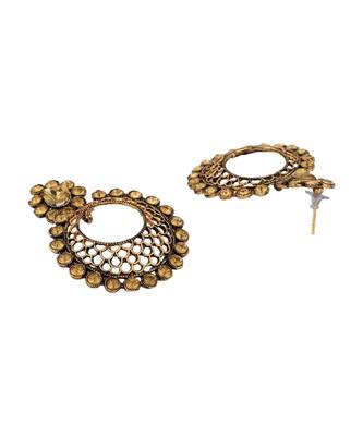 Styylo Fashion Gold Plated Designer Hoop Earring for Women And Girls-Onesize-Gold 3