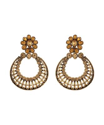 Styylo Fashion Gold Plated Designer Hoop Earring for Women And Girls-Onesize-Gold 2