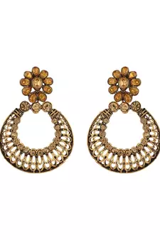 Styylo Fashion Gold Plated Designer Hoop Earring for Women And Girls-Onesize-Gold