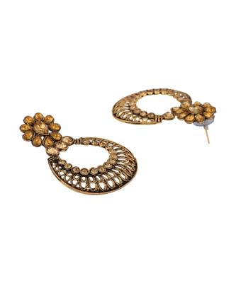Styylo Fashion Gold Plated Designer Hoop Earring for Women And Girls-Onesize-Gold 3