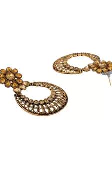Styylo Fashion Gold Plated Designer Hoop Earring for Women And Girls-Onesize-Gold