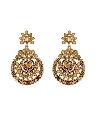 Styylo Fashion Gold Plated Designer Hoop Earring for Women And Girls-Onesize-Gold 2