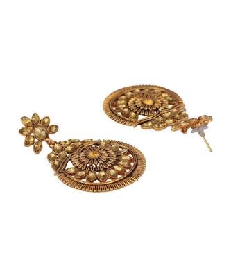 Styylo Fashion Gold Plated Designer Hoop Earring for Women And Girls-Onesize-Gold 3