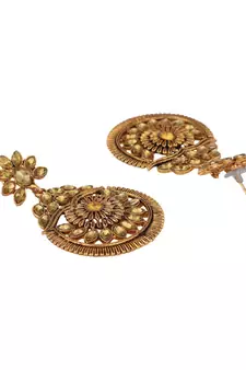 Styylo Fashion Gold Plated Designer Hoop Earring for Women And Girls-Onesize-Gold