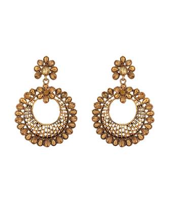 Styylo Fashion Gold Plated Designer Hoop Earring for Women And Girls-Onesize-Gold 2