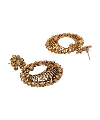 Styylo Fashion Gold Plated Designer Hoop Earring for Women And Girls-Onesize-Gold 3