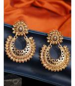 Styylo Fashion Gold Plated Designer Hoop Earring for Women And Girls-Onesize-Gold