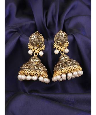 Styylo Fashion Gold Plated Designer Jhumka Earring for Women And Girls-Onesize-Gold 1