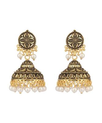 Styylo Fashion Gold Plated Designer Jhumka Earring for Women And Girls-Onesize-Gold 2