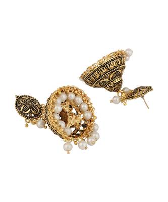 Styylo Fashion Gold Plated Designer Jhumka Earring for Women And Girls-Onesize-Gold 3