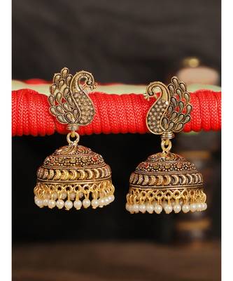 Styylo Fashion Gold Plated Designer Jhumka Earring for Women And Girls-Onesize-Gold 1