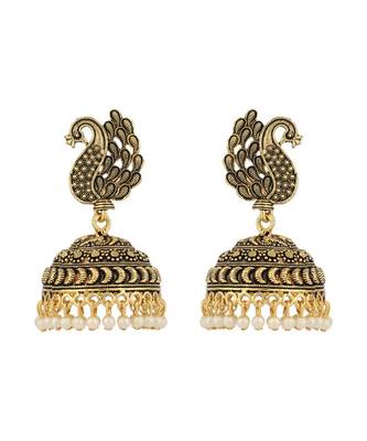 Styylo Fashion Gold Plated Designer Jhumka Earring for Women And Girls-Onesize-Gold 2
