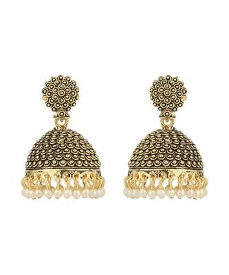 Styylo Fashion Gold Plated Designer Jhumka Earring for Women And Girls-Onesize-Gold 2