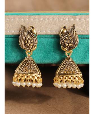 Styylo Fashion Gold Plated Designer Jhumka Earring for Women And Girls-Onesize-Gold 1