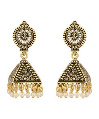 Styylo Fashion Gold Plated Designer Jhumka Earring for Women And Girls-Onesize-Gold 2