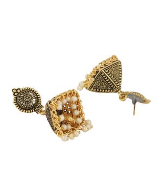 Styylo Fashion Gold Plated Designer Jhumka Earring for Women And Girls-Onesize-Gold 3