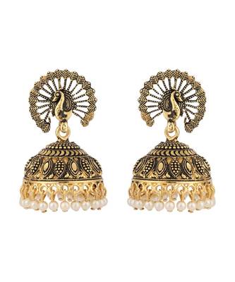 Styylo Fashion Gold Plated Designer Jhumka Earring for Women And Girls-Onesize-Gold 2