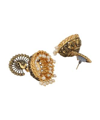 Styylo Fashion Gold Plated Designer Jhumka Earring for Women And Girls-Onesize-Gold 3