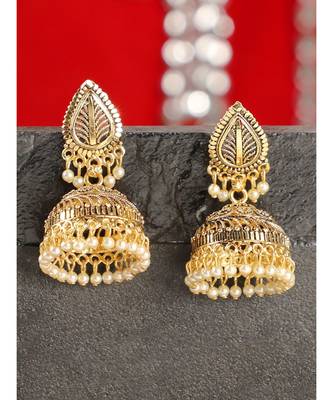 Styylo Fashion Gold Plated Designer Jhumka Earring for Women And Girls-Onesize-Gold 1
