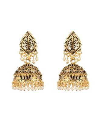 Styylo Fashion Gold Plated Designer Jhumka Earring for Women And Girls-Onesize-Gold 2