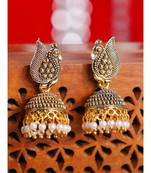 Styylo Fashion Gold Plated Designer Jhumka Earring for Women And Girls-Onesize-Gold