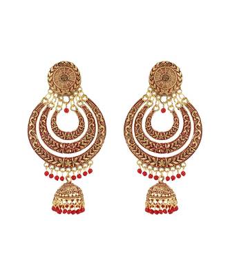 Styylo Fashion Gold Plated Designer Jhumka Earring for Women And Girls-Onesize-Gold 2