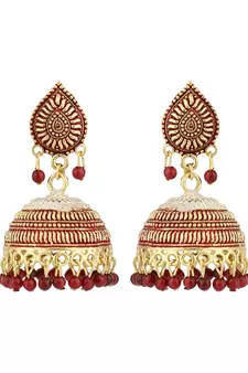 Styylo Fashion Gold Plated Designer Jhumka Earring for Women And Girls-Onesize-Gold