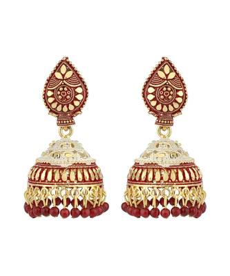 Styylo Fashion Gold Plated Designer Jhumka Earring for Women And Girls-Onesize-Gold 2